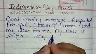 Short Speech On Independence Day in English  Independence Day Speech in English 2024 [upl. by Arrahs]