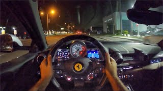 Ferrari 812 Superfast V12 POV Night Drive 3D AudioASMR [upl. by Eigger]