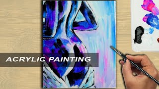 Figurative Abstract Painting  Acrylic Painting Tutorial Step by Step for Beginners  VERED [upl. by Robyn]