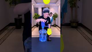 Pour Water Challenge Your Heart Beats Faster Throughout The ProcessFunnyfamily Partygames Funny [upl. by Stoops]