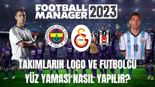 TAKIM LOGO VE FUTBOLCU YÜZ PAKETİ YAMASI NASIL KURULUR  Football Manager 2023 Updates [upl. by Airitak]