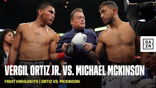 BRUTAL BODY SHOT  Vergil Ortiz Jr vs Michael McKinson Highlights [upl. by Lavinie356]