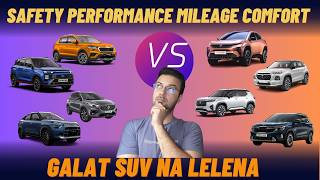 Best SUV Leni hai Creta VS Curvv VS Kushaq etc Ranked BEST to WORST in Safety Performance [upl. by Woodsum]