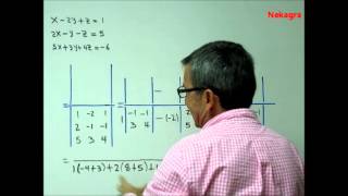 Sistema de ecuaciones 3x3  regla de Cramer cofactores Por Nekagra [upl. by Aihtebat900]