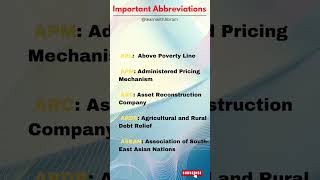 Important Abbreviations for competitive exams  viralshort shorts short english englishgrammar [upl. by Eerot]