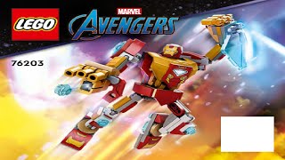 LEGO instructions  Super Heroes  76203  Iron Man Mech Armor [upl. by Illene9]