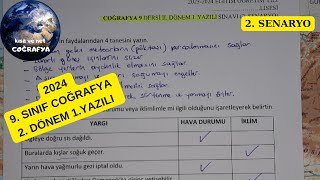 Coğrafya 9 Sınıf 2 Dönem 1 Yazılı Çözümü 2 [upl. by Adnorehs]