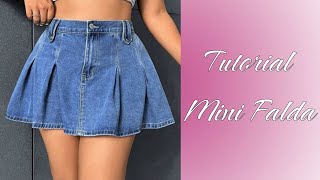 DIY Como Hacer Una Mini Falda De Un Pantalón [upl. by Leilani892]