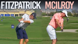 Rory McIlroy amp Matt Fitzpatrick Slow Motion Swing Comparison [upl. by Colis]