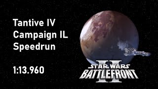 PB Star Wars Battlefront II 2005 Speedrun  Tantive IV Campaign IL in 113960 [upl. by Oicirtap]