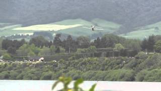 P51D Mustang High Speed Low Pass  Lake Karapiro [upl. by Rollin]