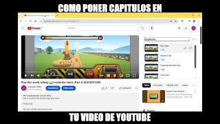 Como poner capitulos en tu video de Youtube [upl. by Meerak]