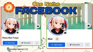 how to one name on facebook 2024  another way 12 [upl. by Mosnar]