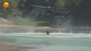 Helikopterske jedinice MUPa gase požar u Garašima [upl. by Aivyls]