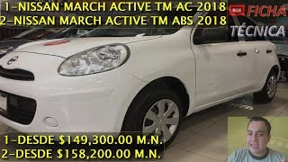 NISSAN MARCH ACTIVE 2018 FICHA TECNICA [upl. by Jopa]