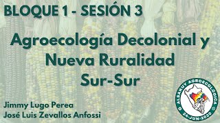 Agroecología Decolonial y Nueva Ruralidad SurSur  B1S3  Alsakuy Agroecológica [upl. by Einnoc]