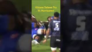 Kitione Salawa Try Vs Hurricanes rugby fijiandrua fiji fijirugby superrugbypacific hurricanes [upl. by Somar]