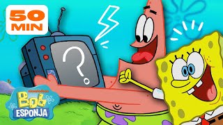 Bob Esponja  Todo Lo que Mira Bob Esponja en Televisión 📺  Compilación de 50 Minutos  Bob Esponja [upl. by Quigley]