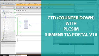 CTD COUNTER DOWN WITH PLCSIM  SIEMENS TIA PORTAL [upl. by Borgeson549]