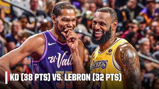 Kevin Durant 38 PTS amp LeBron James 32 PTS PUT ON A SHOW in Suns vs Lakers  NBA on ESPN [upl. by Gautier]