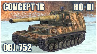 HoRi Concept 1B amp Object 752 • WoT Blitz Gameplay [upl. by Jaycee]