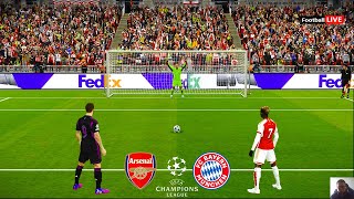 Arsenal vs Bayern Munich  Penalty Shootout  Quarter Final UEFA Champions League 2024  PES [upl. by Narf]