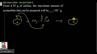 From 655 g of aniline the maximum amount of acetanilide that can be prepared will be [upl. by Boj859]