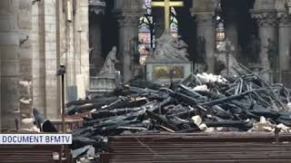 First look inside Notre Dame cathedral after devastating fire  ABC News [upl. by Tartan479]