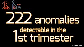 222 Anomalies amp Conditions Detectable in the 1st Trimester EFScan Conference 2021 [upl. by Naitsihc]