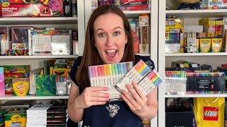 25 Mildliner Brush Markers Unboxing and Swatch Chart with 10 NEW Colors [upl. by Ehrlich]