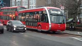 New Irizar ie tram GAL IE2 LX23BKA on 358 Leaves at Crystal Palace Station for Crystal Palace Parade [upl. by Adigirb]