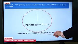 7656  Matematikë  Perimetri i sipërfaqes rrethore [upl. by Eeniffar]