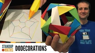 How to make an edgecoloured origami dodecahedron [upl. by Ettevram]