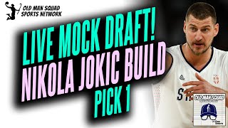 Live Mock Draft Nikola Jokic build from slot 1 9cat 13 rounds 12 teams headtohead [upl. by Nilad]