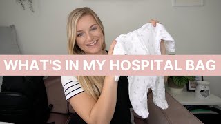 WHATS IN MY HOSPITAL BAG  pack with me for c section  UK 2023 [upl. by Ecnarrot]