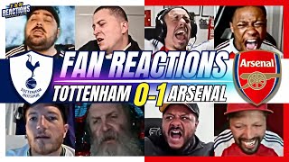 ARSENAL amp SPURS FANS REACTION TO TOTTENHAM 01 ARSENAL  2425 PREMIER LEAGUE [upl. by Loutitia674]