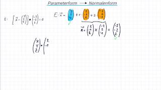 Parameterform in Normalenform umwandeln [upl. by Nage538]