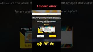 Finally My Id come back 😍 freefire garena comeback viralshort shortfeed foryou short [upl. by Ocinemod]