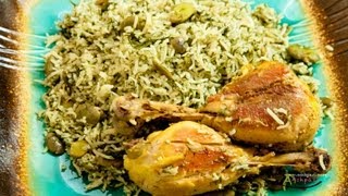 Baghali Polo ba morgh Chicken Fava beans rice [upl. by Ainuj]