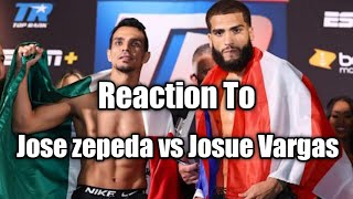 Reaction To jose zepeda vs Josue Vargas [upl. by Telford]