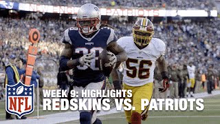 Redskins vs Patriots  Week 9 Highlights  NFL [upl. by Enilarak]