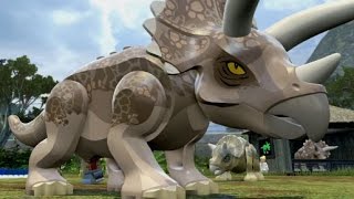 LEGO Jurassic World  100 Level Guide 17  The Spinosaurus All 10 MinikitsAmber Brick [upl. by Sitnerp]