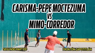 CarismaPepe Moctezuma VS MimoCorredor  Potente juego  Frontón Santiago Zapotitlán  Segundo [upl. by Roscoe47]