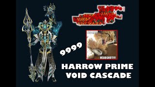 Boom Headshot  Harrow Prime lvl9999 Void Cascade Build  Warframe [upl. by Nnyrb]