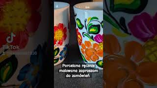 Kolorowe porcelanowe kubki ręcznie malowane [upl. by Led]