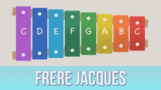 How to play Frere Jacques on a Xylophone Easy Songs Tutorial [upl. by Gnauq166]