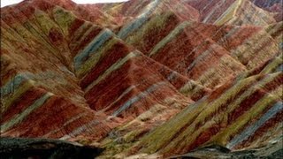 Les montagnes arcenciel de Zhangye Danxia Chine [upl. by Niwre]