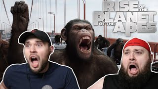 RISE OF THE PLANET OF THE APES 2011 TWIN BROTHERS FIRST TIME WATCHING MOVIE REACTION [upl. by Arihay]