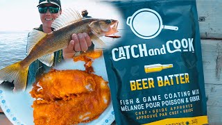 Beer Batter Fish Walleye Catch And Cook [upl. by Fanestil505]