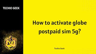 How to activate globe Postpaid Sim 5g [upl. by Beard]